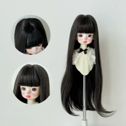 Yutotue Dolls Long Straight Hair with Bangs BJD Dolls Wigs for 1/3 1/4 1/6 BJD Doll Fashion Doll Toy DIY Wigs