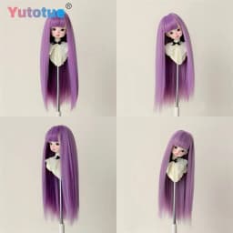 Yutotue Dolls Long Straight Hair with Bangs BJD Dolls Wigs for 1/3 1/4 1/6 BJD Doll Fashion Doll Toy DIY Wigs