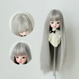 Yutotue Dolls Long Straight Hair with Bangs BJD Dolls Wigs for 1/3 1/4 1/6 BJD Doll Fashion Doll Toy DIY Wigs