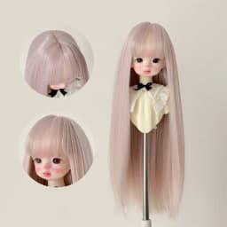 Yutotue Dolls Long Straight Hair with Bangs BJD Dolls Wigs for 1/3 1/4 1/6 BJD Doll Fashion Doll Toy DIY Wigs