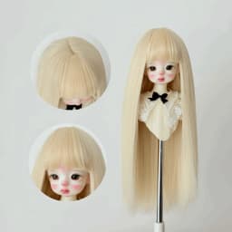 Yutotue Dolls Long Straight Hair with Bangs BJD Dolls Wigs for 1/3 1/4 1/6 BJD Doll Fashion Doll Toy DIY Wigs
