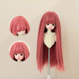 Yutotue Dolls Long Straight Hair with Bangs BJD Dolls Wigs for 1/3 1/4 1/6 BJD Doll Fashion Doll Toy DIY Wigs
