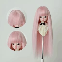 Yutotue Dolls Long Straight Hair with Bangs BJD Dolls Wigs for 1/3 1/4 1/6 BJD Doll Fashion Doll Toy DIY Wigs