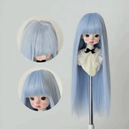 Yutotue Dolls Long Straight Hair with Bangs BJD Dolls Wigs for 1/3 1/4 1/6 BJD Doll Fashion Doll Toy DIY Wigs