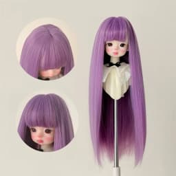 Yutotue Dolls Long Straight Hair with Bangs BJD Dolls Wigs for 1/3 1/4 1/6 BJD Doll Fashion Doll Toy DIY Wigs