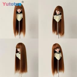 Yutotue Dolls Long Straight Hair with Bangs BJD Dolls Wigs for 1/3 1/4 1/6 BJD Doll Fashion Doll Toy DIY Wigs