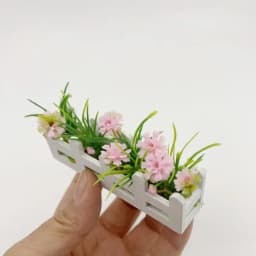 1/12 Dollhouse Mini Flower Potted Model, Simulation Garden Decor For Dolls House Micro Landscape Ornament
