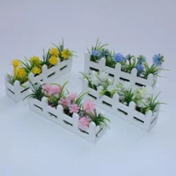 1/12 Dollhouse Mini Flower Potted Model, Simulation Garden Decor For Dolls House Micro Landscape Ornament