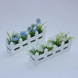 1/12 Dollhouse Mini Flower Potted Model, Simulation Garden Decor For Dolls House Micro Landscape Ornament