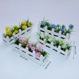 1/12 Dollhouse Mini Flower Potted Model, Simulation Garden Decor For Dolls House Micro Landscape Ornament
