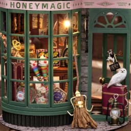 Magic shop, house, home decor, DIY handmade model, building, doll house, mini kit, 3D puzzle toy, gift