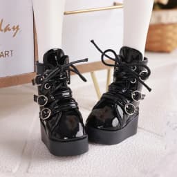 BJD Shoes 1/4 Body About Black Leather High Top and Low Top Doll Shoes Doll Accessories