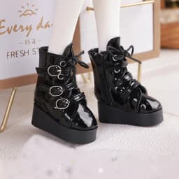 BJD Shoes 1/4 Body About Black Leather High Top and Low Top Doll Shoes Doll Accessories