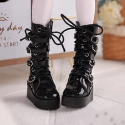 BJD Shoes 1/4 Body About Black Leather High Top and Low Top Doll Shoes Doll Accessories