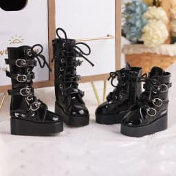 BJD Shoes 1/4 Body About Black Leather High Top and Low Top Doll Shoes Doll Accessories