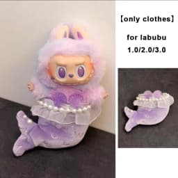 Korean Kpop Exo 15-17cm Labubu Idol V1 V2 V3 Labubu Clothing Plush Cartoon Doll Accessories Fried Shrimp Set Doll Accessories ﻿
