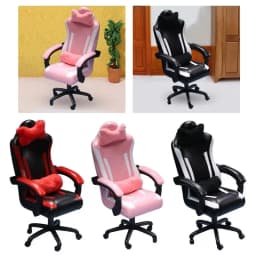 Dollhouses Miniature Video Game Supplies Chair Realistic Gaming Chair Perfect for Video Games Scene Photo Props
