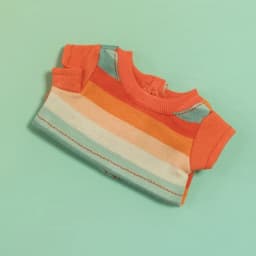 Clothes For Labubu 17cm Dolls The Monster Outfit Accessories Gifts Colorful Stripe T-shirt 1st & 2nd Gen Blind Box Accessories