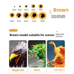 100PCS Creative 3-12mm Dolls Glass Eyes Glass Needle Felting Eyes DIY Accessories Safety Eye