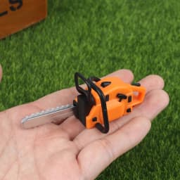 1PC Simulation Repair Tool Saw 1:12 Dolls Houses Miniature Chain Saw Lawn Mower Garden Decor Furniture Accessories Pretend Toys