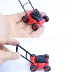 1PC Simulation Repair Tool Saw 1:12 Dolls Houses Miniature Chain Saw Lawn Mower Garden Decor Furniture Accessories Pretend Toys