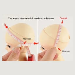 1/3 1/4 1/6 Doll's Wig for 60/45/30cm Bjd Doll Long Straight Hair with Long Bangs Girl Toys Dress Up Doll Accessories, No Doll