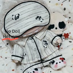 38cm For Zimomo Clothes Panda Pajamas Cute Casual Style Overall The Fashionable And Creative Dressing Labubu Accessories No Doll