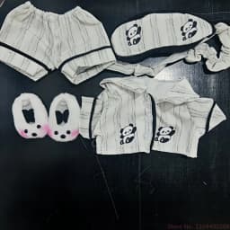 38cm For Zimomo Clothes Panda Pajamas Cute Casual Style Overall The Fashionable And Creative Dressing Labubu Accessories No Doll