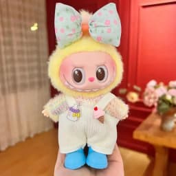17cm Labubu Doll Rain Boots Set-Waterproof Mini Shoes&Outfit, Rainy Day Clothes for Labubu Dolls,Cute Doll Fashion Accessories
