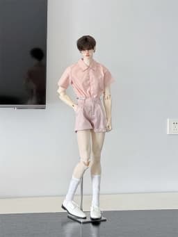 Multi-Color Shirt ID75 4-Piece Baby Set Colorful Shorts Versatile Basics Spot Inventory BJD Doll T-shirts Toys Doll Accessories