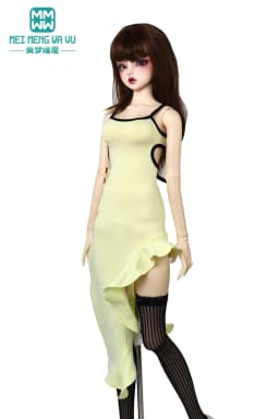 BJD Doll Clothes 1/3 1/4 SD DD MSD Toy move joints Doll Fashionable ruffled long dress
