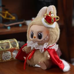 For 17cm Labubu V1 V2 V3 Doll Clothes Cute King's Cloak&Crown Set Dolls Accessories Cute Outfit Little Decoration
