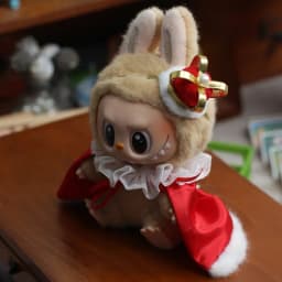 For 17cm Labubu V1 V2 V3 Doll Clothes Cute King's Cloak&Crown Set Dolls Accessories Cute Outfit Little Decoration