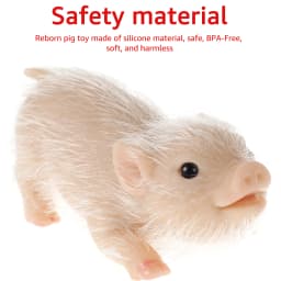 Lifelike Pig Doll Mini Reborn Piglet Stretchy Realistic Soft Cute Piggy Full Silicone Body Piggy Toys Kid Christimas Dolls Gift