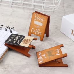 Dollhouse Miniature Simulation Wooden Billboard Bakery Coffee Shop Beer House Signboard Model DIY Play House Toys Accessories
