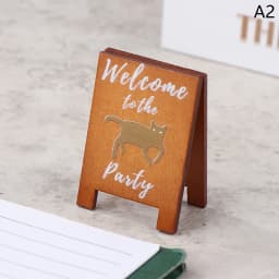 Dollhouse Miniature Simulation Wooden Billboard Bakery Coffee Shop Beer House Signboard Model DIY Play House Toys Accessories