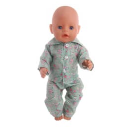 Doll Clothes Multi-Print Pajama Daily Outfit Fit 18Inch American&43CM Born Baby Doll Accessories,Girl Gifts Toy Festival Gifts