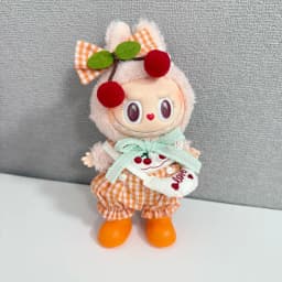 Generation 10cm 1st 2nd and 3rd Generation Keychain Labubu Clothes Pendant Labubu Sweet Cherry Skirt Set