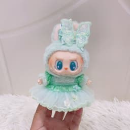 17cm Labubu 1-3 Gen Doll Outfits | Purple Butterfly & Green Butterfly Fairy Dress | Clothes for Labubu Accessories