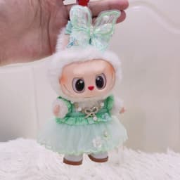 17cm Labubu 1-3 Gen Doll Outfits | Purple Butterfly & Green Butterfly Fairy Dress | Clothes for Labubu Accessories