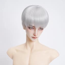 New 1/6 1/4 1/3 Doll's Wig for 30/45/60cm Bjd Doll Soft Silk Short Hair Girl Toys Dress Up Play House Doll Accessories, No Doll