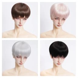 New 1/6 1/4 1/3 Doll's Wig for 30/45/60cm Bjd Doll Soft Silk Short Hair Girl Toys Dress Up Play House Doll Accessories, No Doll