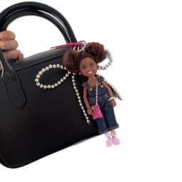 Ins Korean Version Spice Girl Princess Doll Pendant Keychain Cute African Black Skin BABI Doll Fashion Bag Decor Keychain Gift