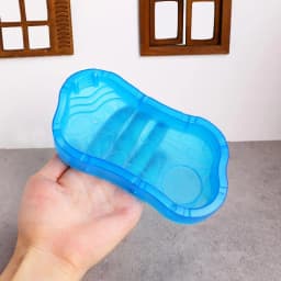 1Pcs Mini Blue Swimming Pool Model Dollhouse Miniature Pool Scene Ornament For Doll House Children's Toy Accessories
