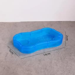 1Pcs Mini Blue Swimming Pool Model Dollhouse Miniature Pool Scene Ornament For Doll House Children's Toy Accessories