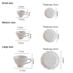 Intricate Dollhouse Miniature: French Retro Coffee Cup Plate, Perfect for Play Kitchen Accessorization and Scene Decoration.