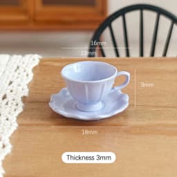 Intricate Dollhouse Miniature: French Retro Coffee Cup Plate, Perfect for Play Kitchen Accessorization and Scene Decoration.
