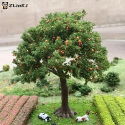 1Pcs DIY Fruit Trees Miniature Landscape Decoration Miniature Sand Table Building Model Realistic Fruit Tree Decor