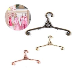5Pcs Metal Clothes Hanger Retro Multi Functional Mini Coat Hanger 4/6.5cm Windproof Dolls Clothes Rack Bedroom Decor