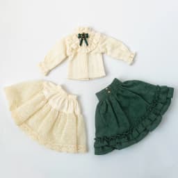 Blyth Clothes Retro Palace Style Ruffled Stand Collar Shirt High Waist Skirt Suit for Licca Azones Ob22 Ker YMY Doll Accessories
